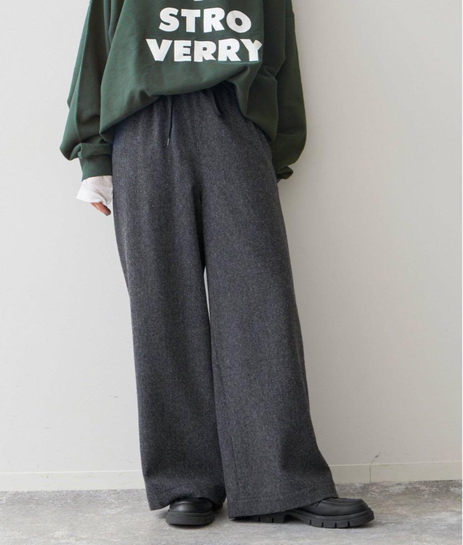 Spick and Spanツイードイージーワイドパンツ