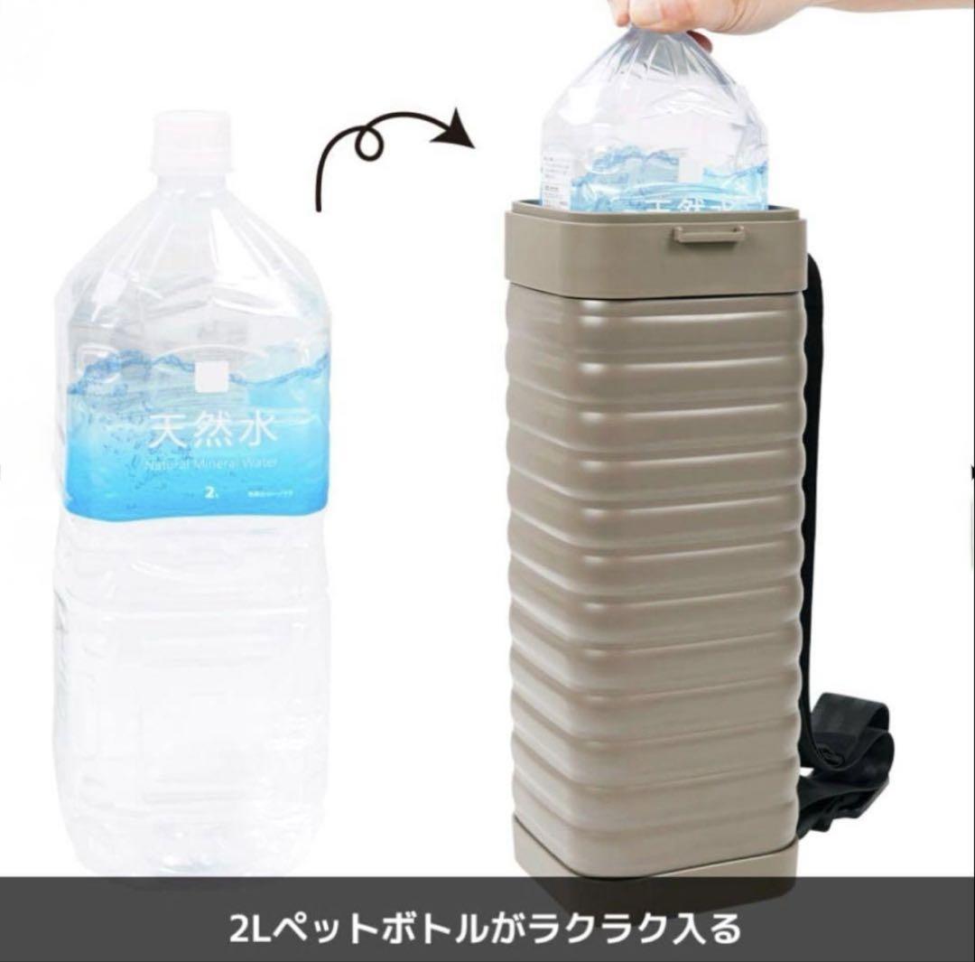ワークマン 2リットル対応スリム真空ハイブリッドコンテナ ブルーグレー品薄