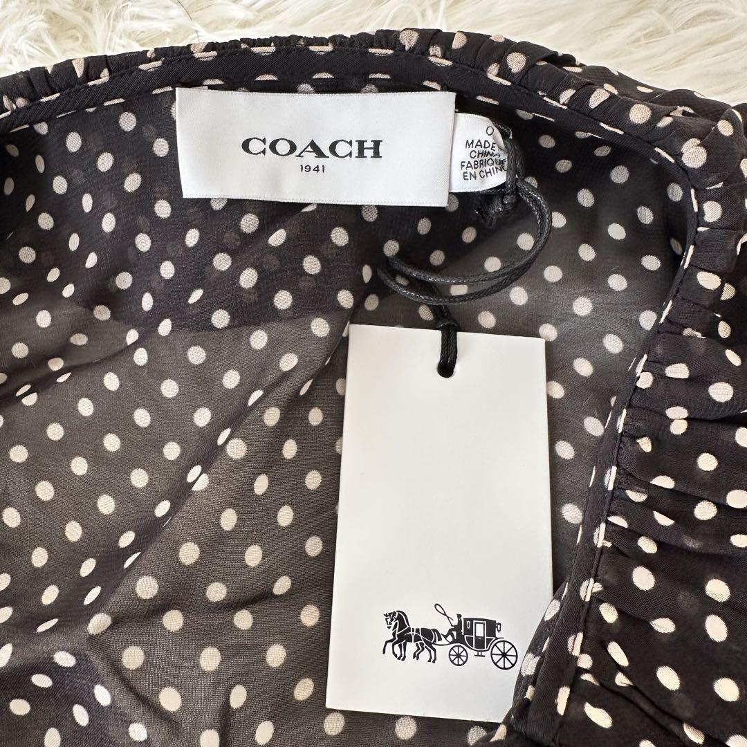 新品未使用COACH コーチ ワンピース ドット デザイナー