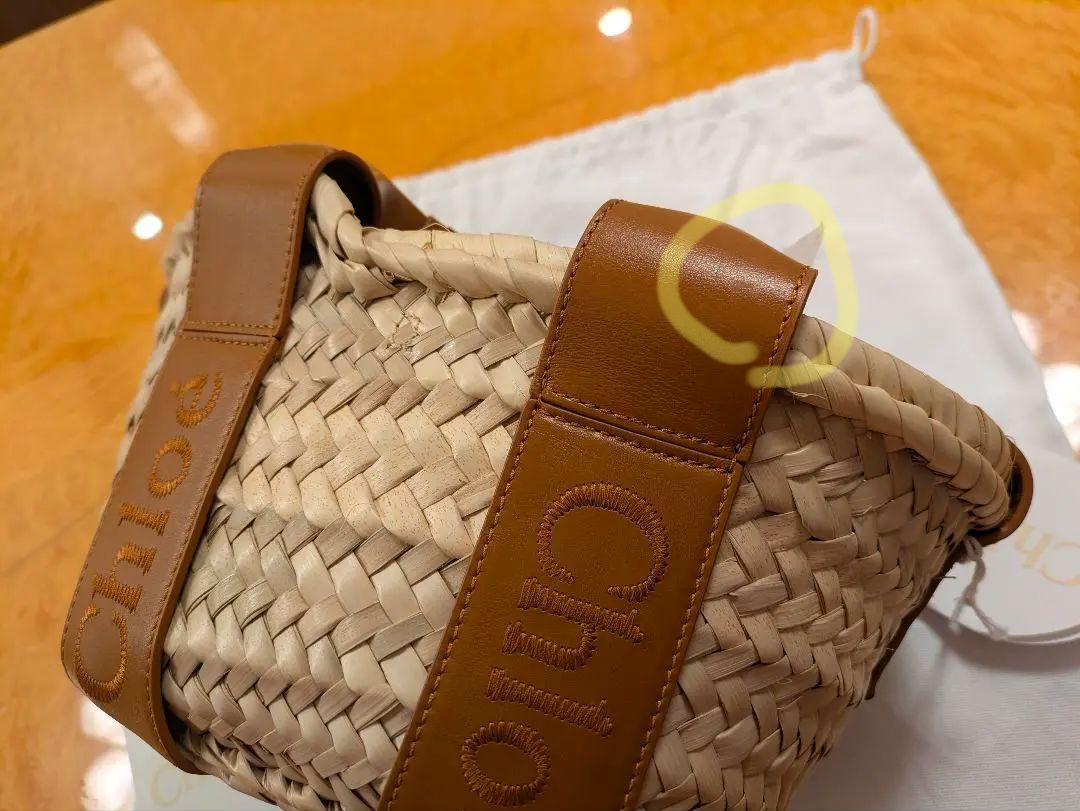 Chloé かごバッグ ナチュラル×ブラウン
