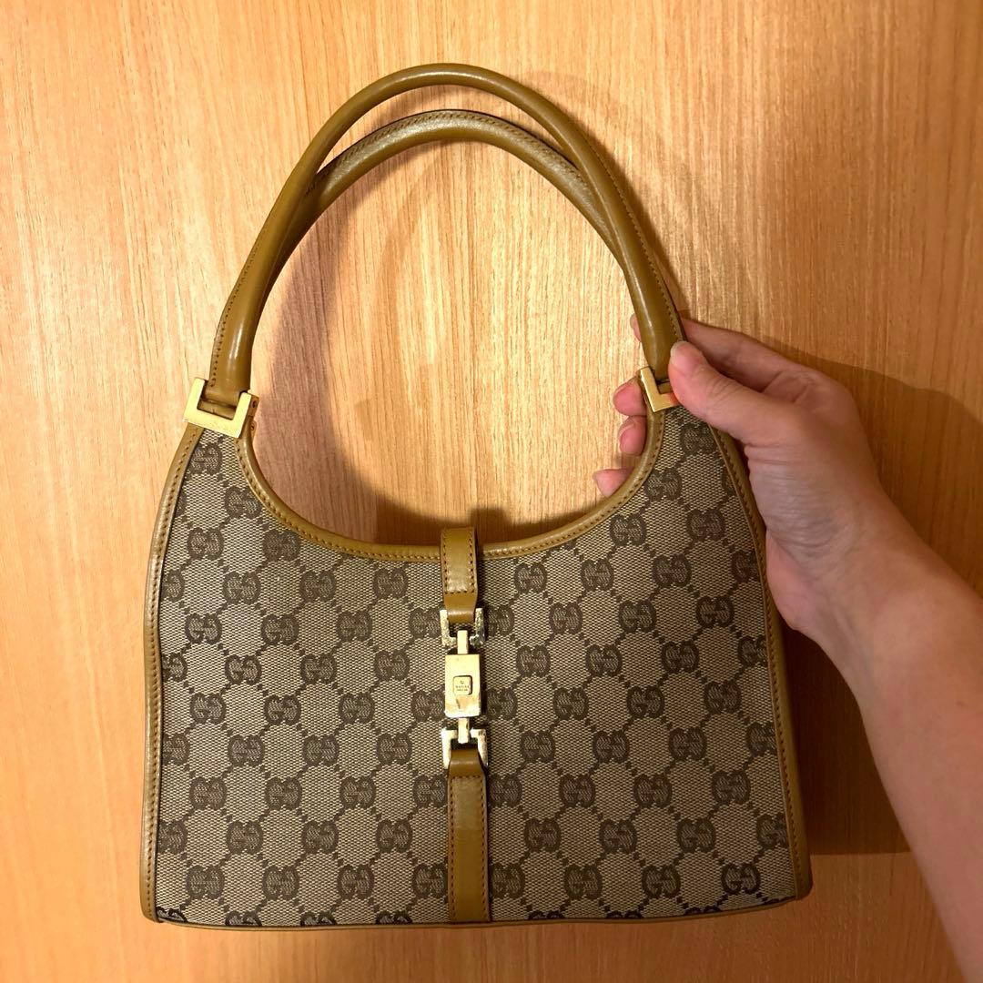 GUCCI ハンドバッグ ベージュ ブラウン