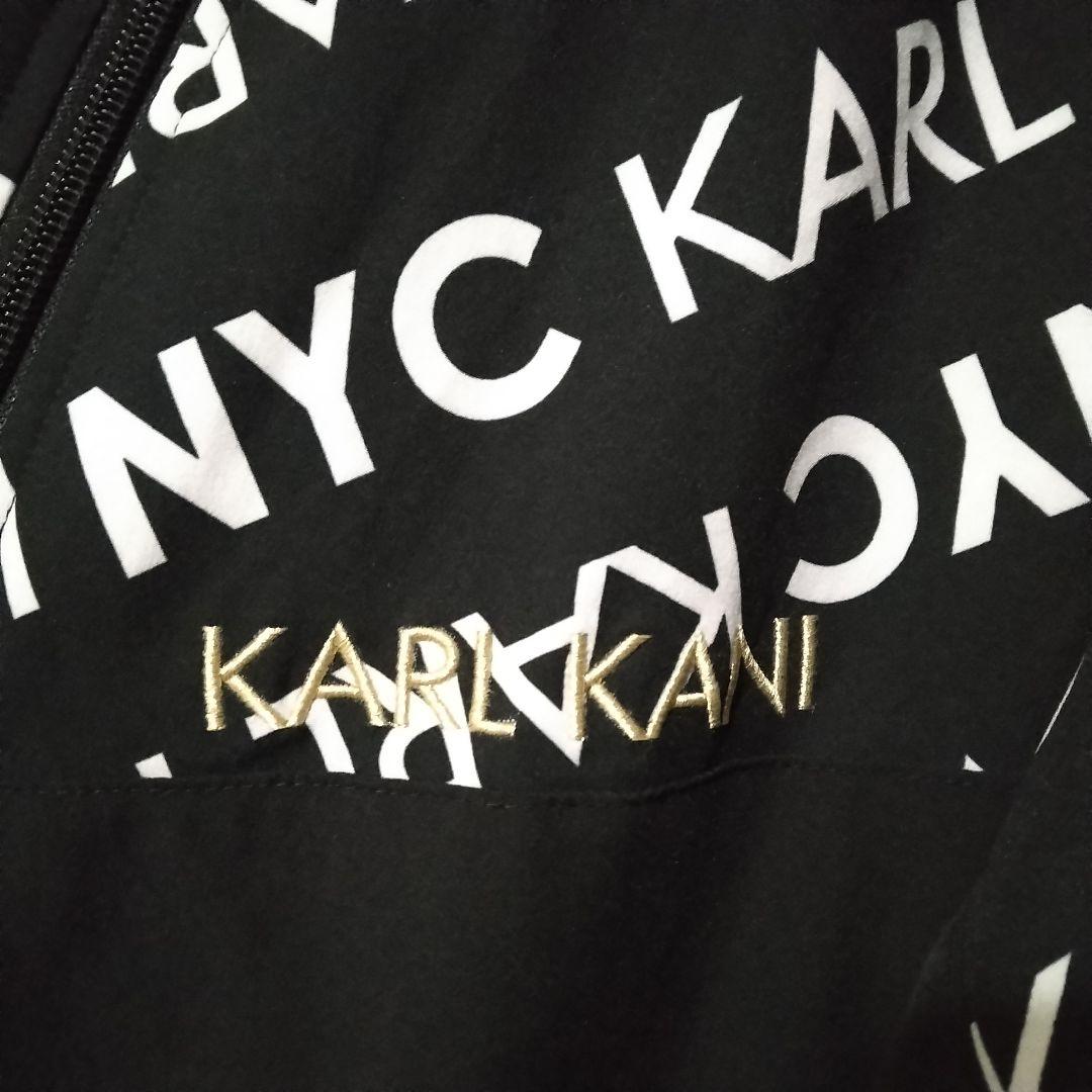 専用大感謝セール♪薄手ＫＡＲＬＫＡＮＩゴルフウェアの最高峰柄セットアップＭ黒白金