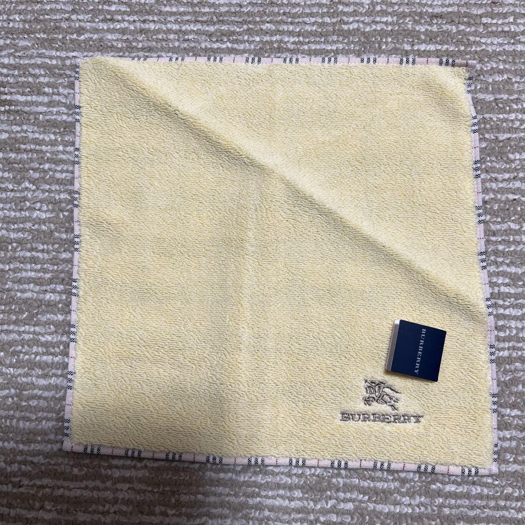 BURBERRY チェック柄 ハンカチ イエロー