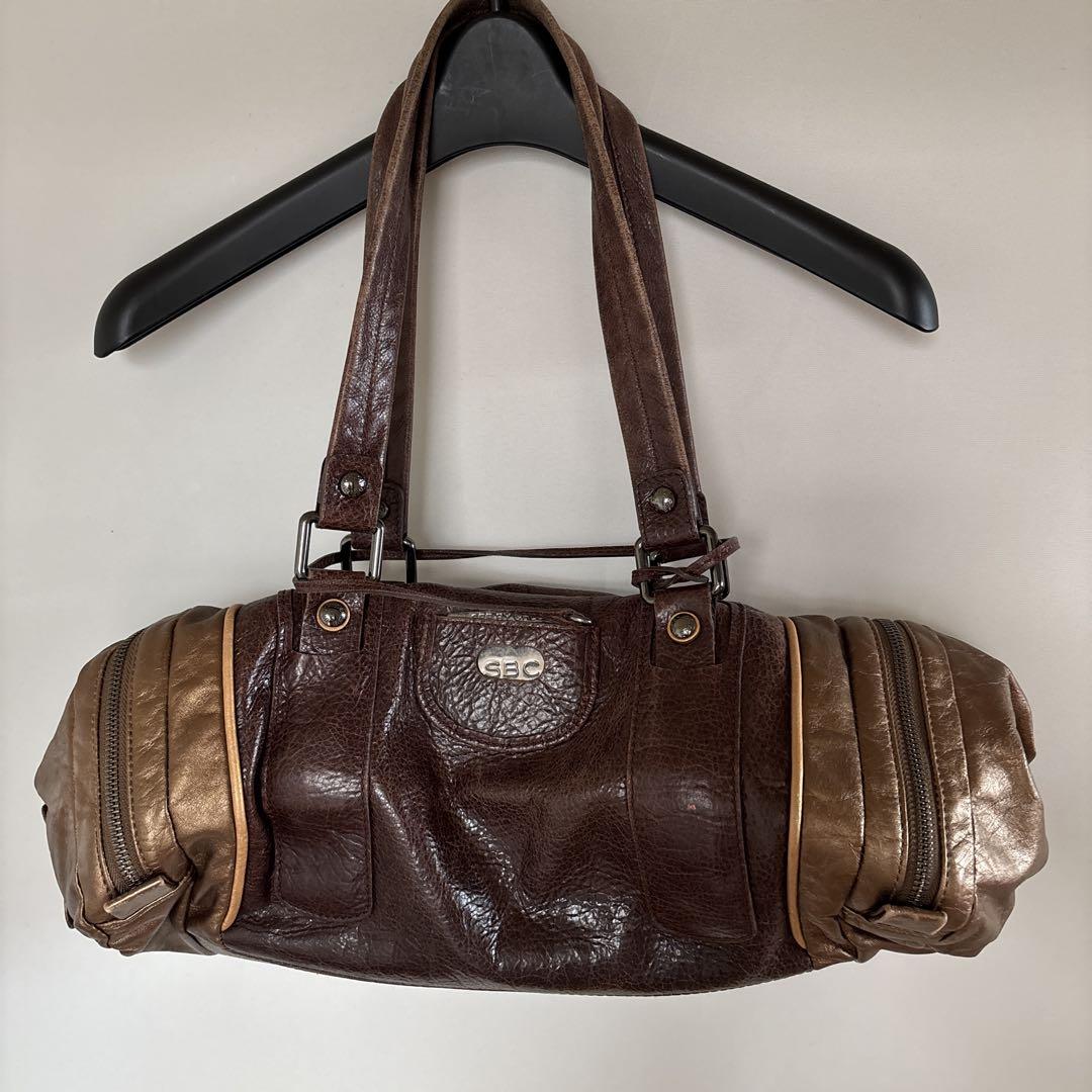 SEE BY Chloé ブラウン レザー ショルダーバッグ