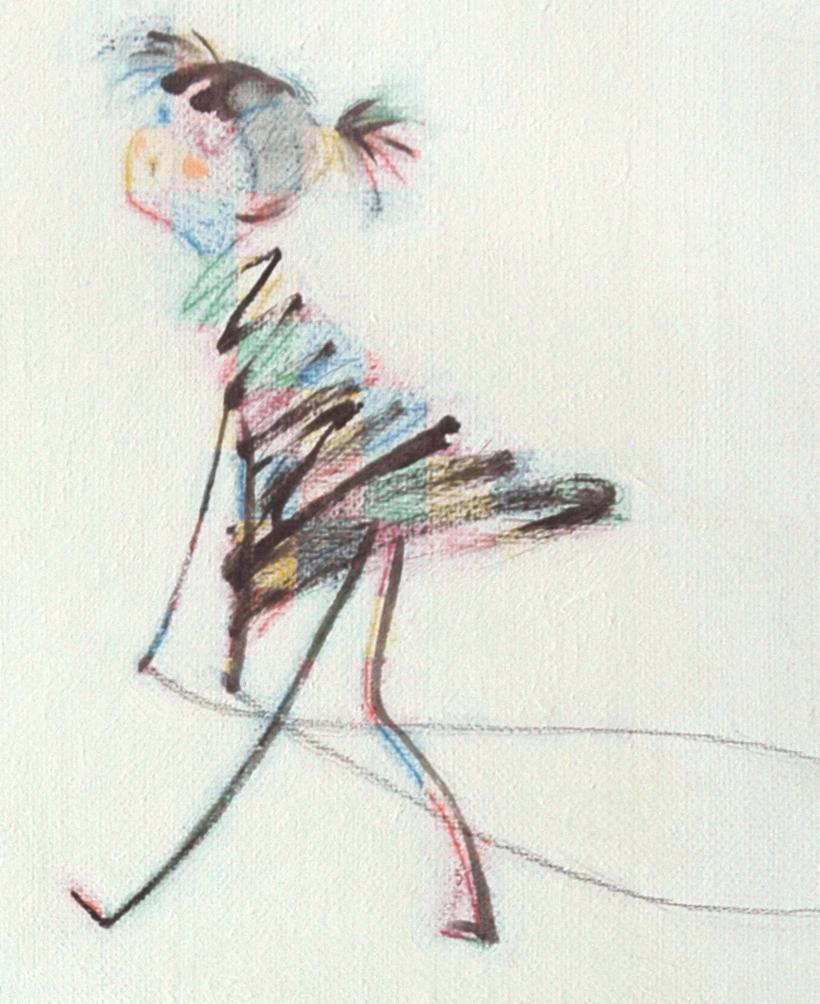 絵画　油絵　F4-030319　猫の親子と女の子（縄跳び） 絵画 インテリア 油絵 F4-030319 猫の親子と女の子（縄跳び