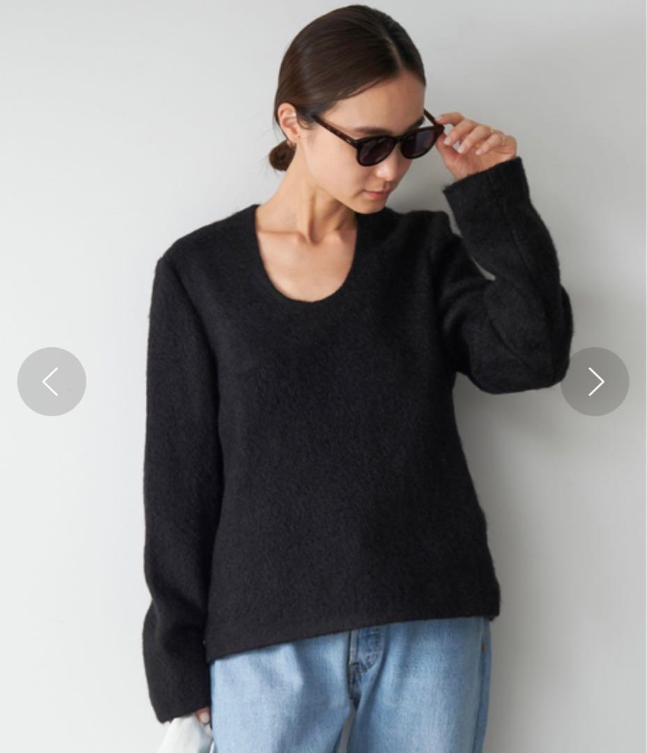 plage shaggy ブラウス ブラック ファーニット fur