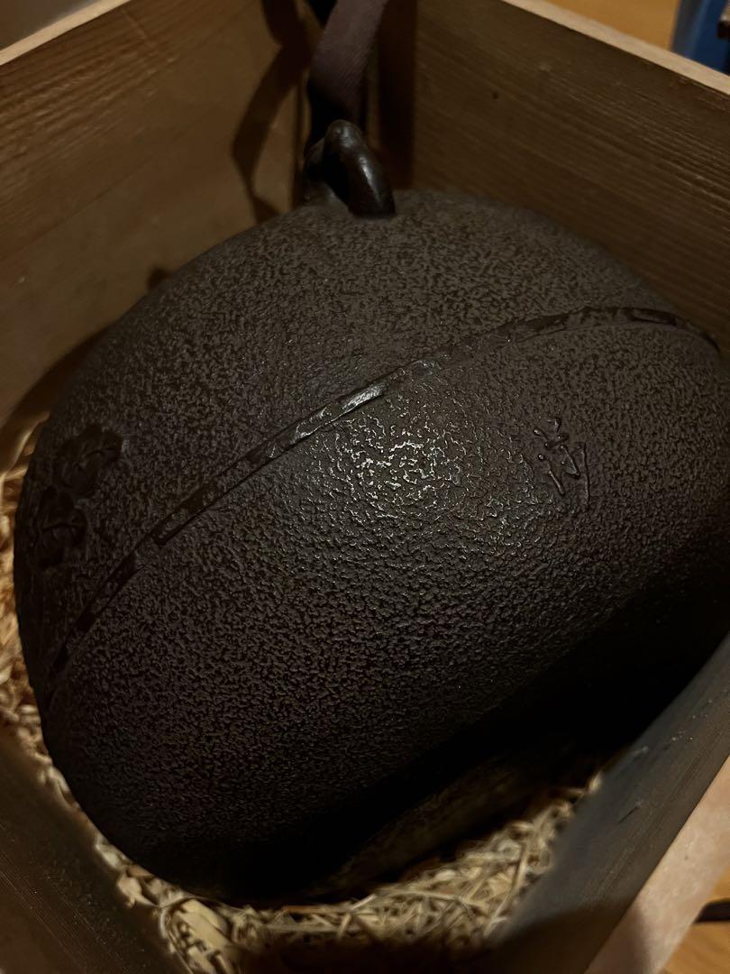 茶釜 桐地紋 真形釜 角谷莎村作 茶道具
