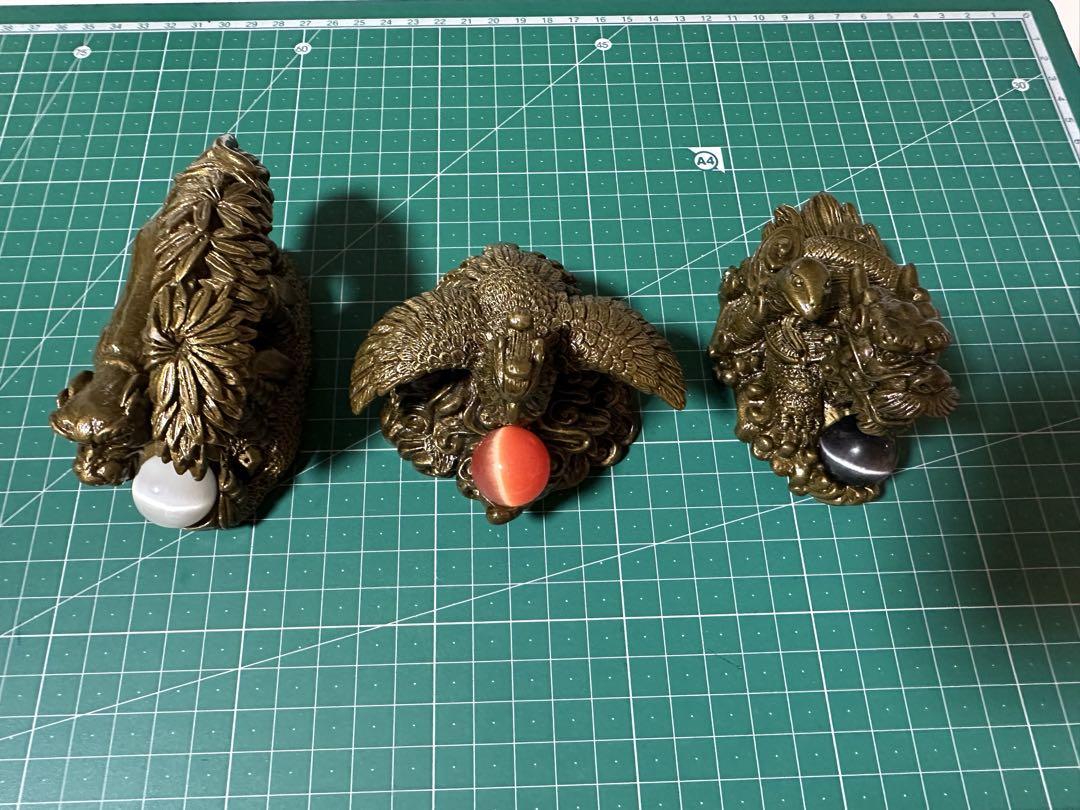 動物彫刻 樹脂製 3点セット