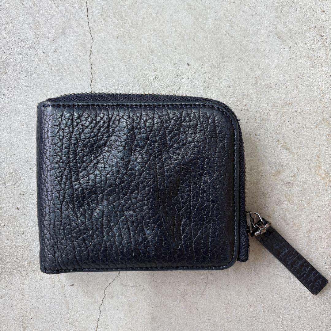 【公式EC購入】Maison Margiela ネイビー ジップ ウォレット