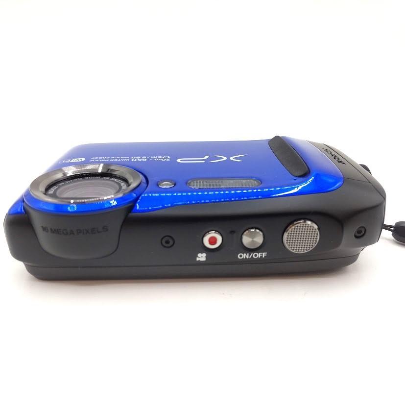 ★電池2個★ FUJIFILM 富士フィルム デジカメ XP120 ブルー 防水