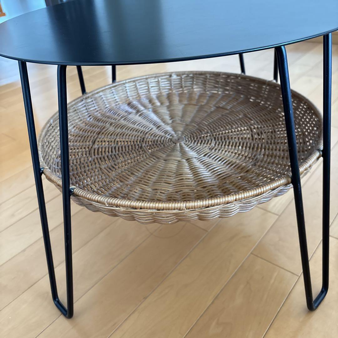 サイドテーブル・ナイトテーブル・ローテーブル IDEE WALLABY LOW TABLE ROUND Black