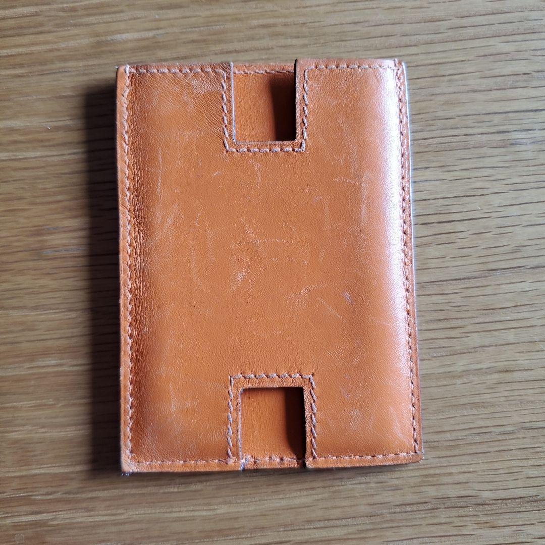HERMÈS オレンジ レザー 名刺入れ