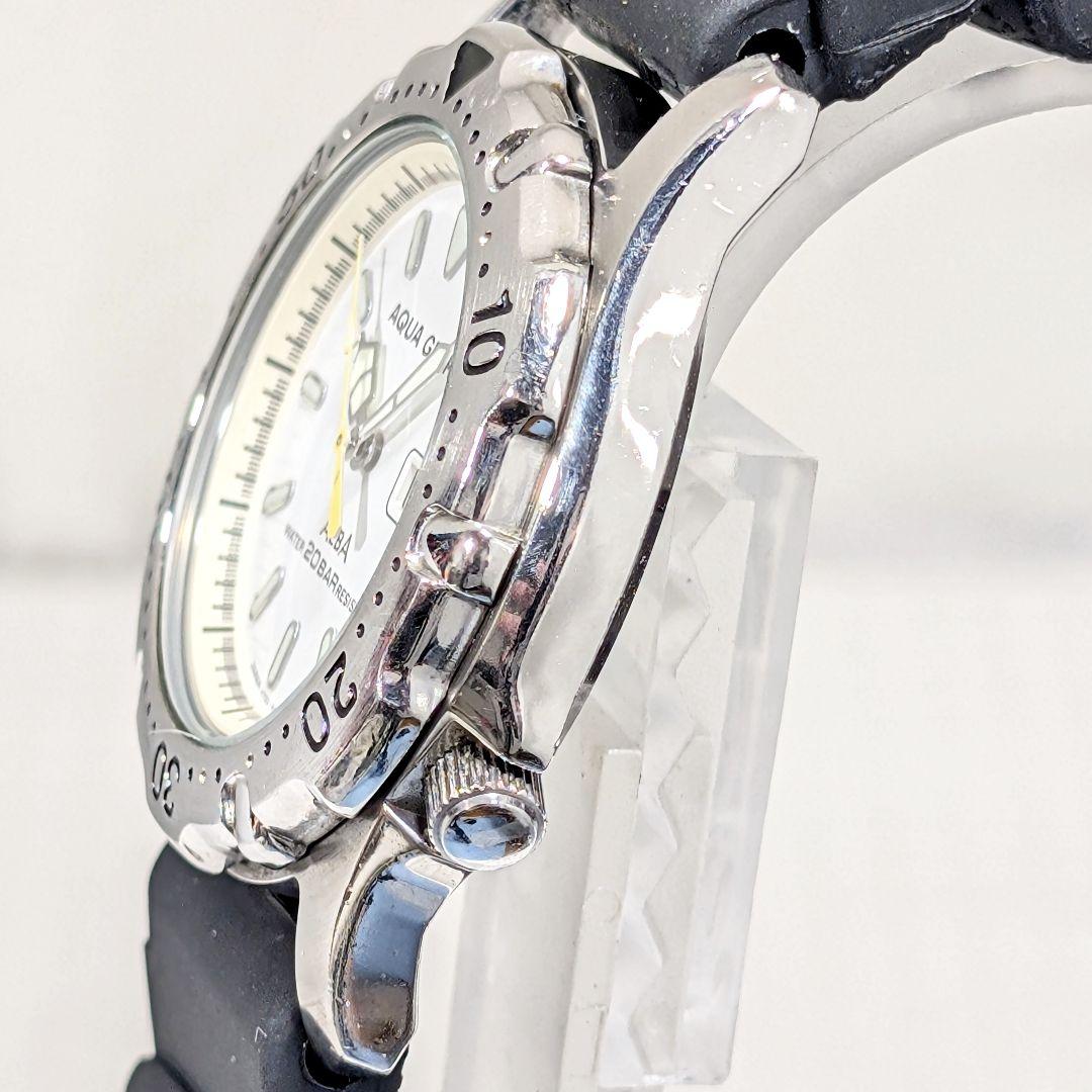 SEIKO ALBA AQUAGEAR メンズ 電池ベルト交換済み可動品C-05
