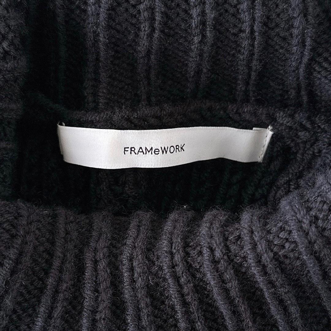 フレームワーク FRAMeWORK 3G片畔ハイネックプルオーバー ざっくり
