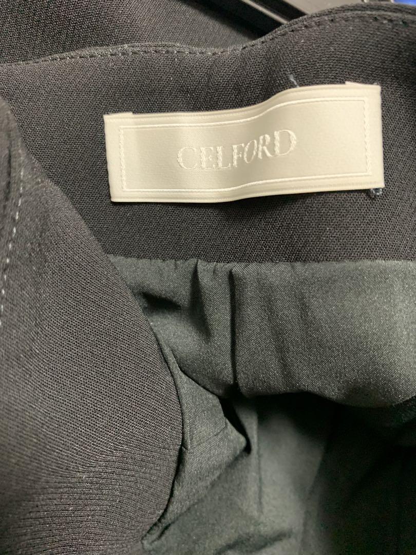 CELFORDパールハイウエストパンツ　36サイズブラック
