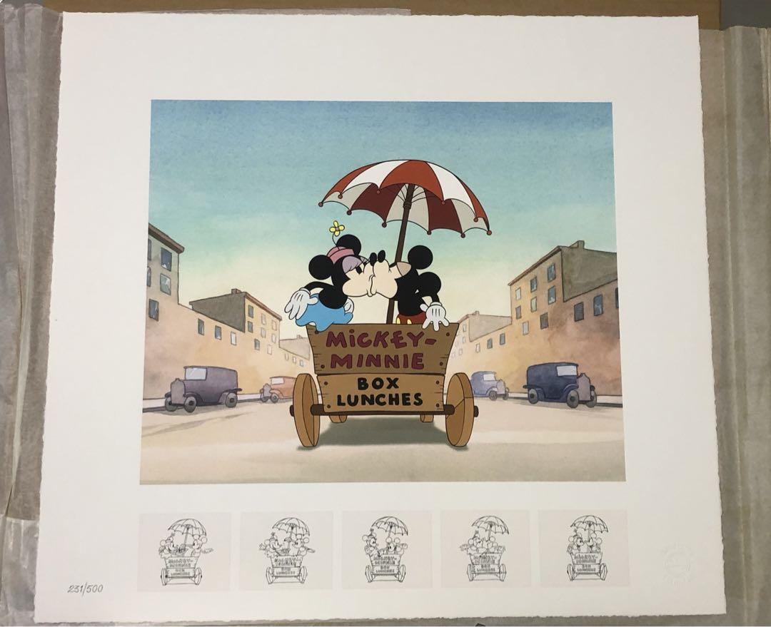 恋するミッキー&恋するミニー シルクスクリーン 作家名WILLARDSON