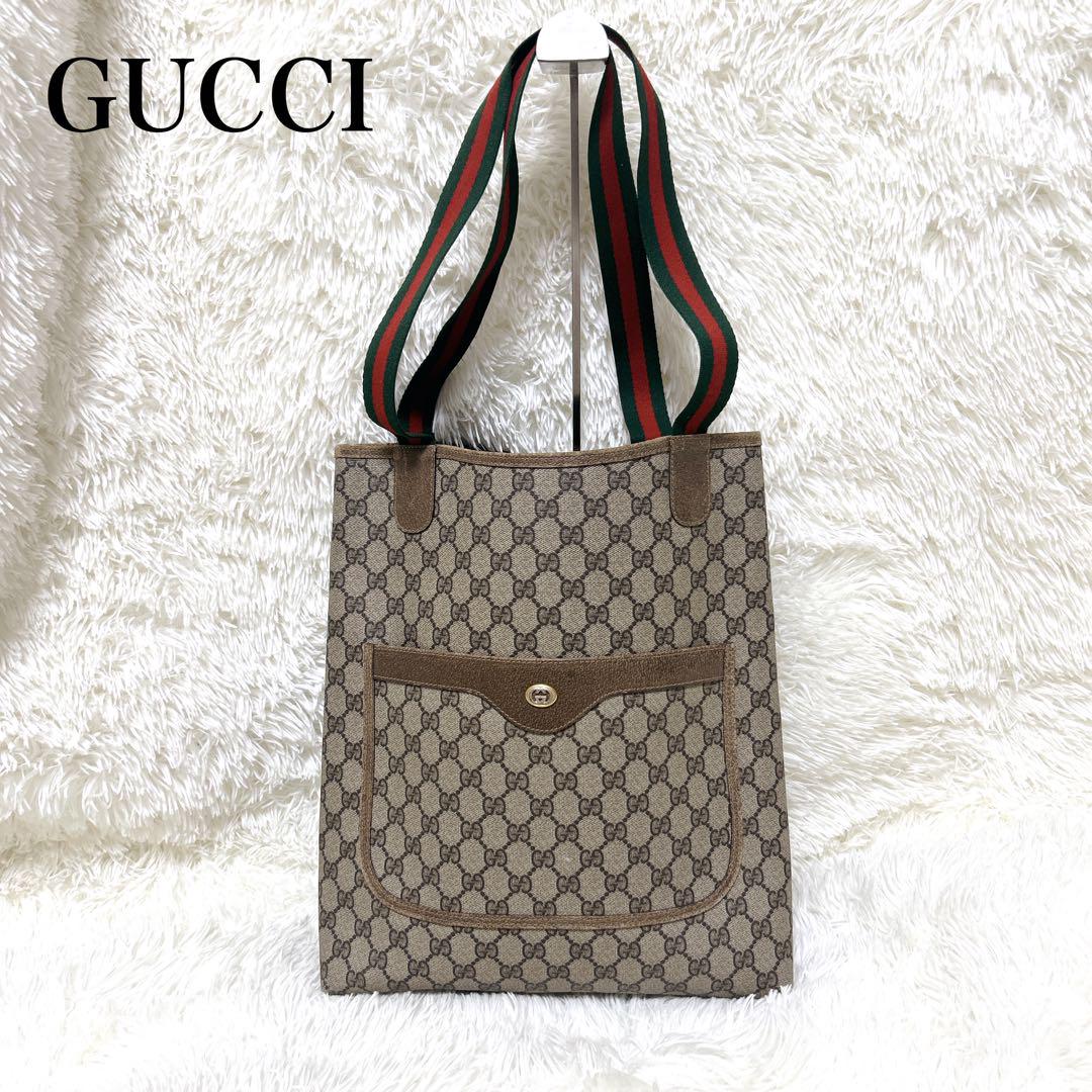 GUCCI オールドグッチ シェリーライン GG柄 トートバッグ リボン