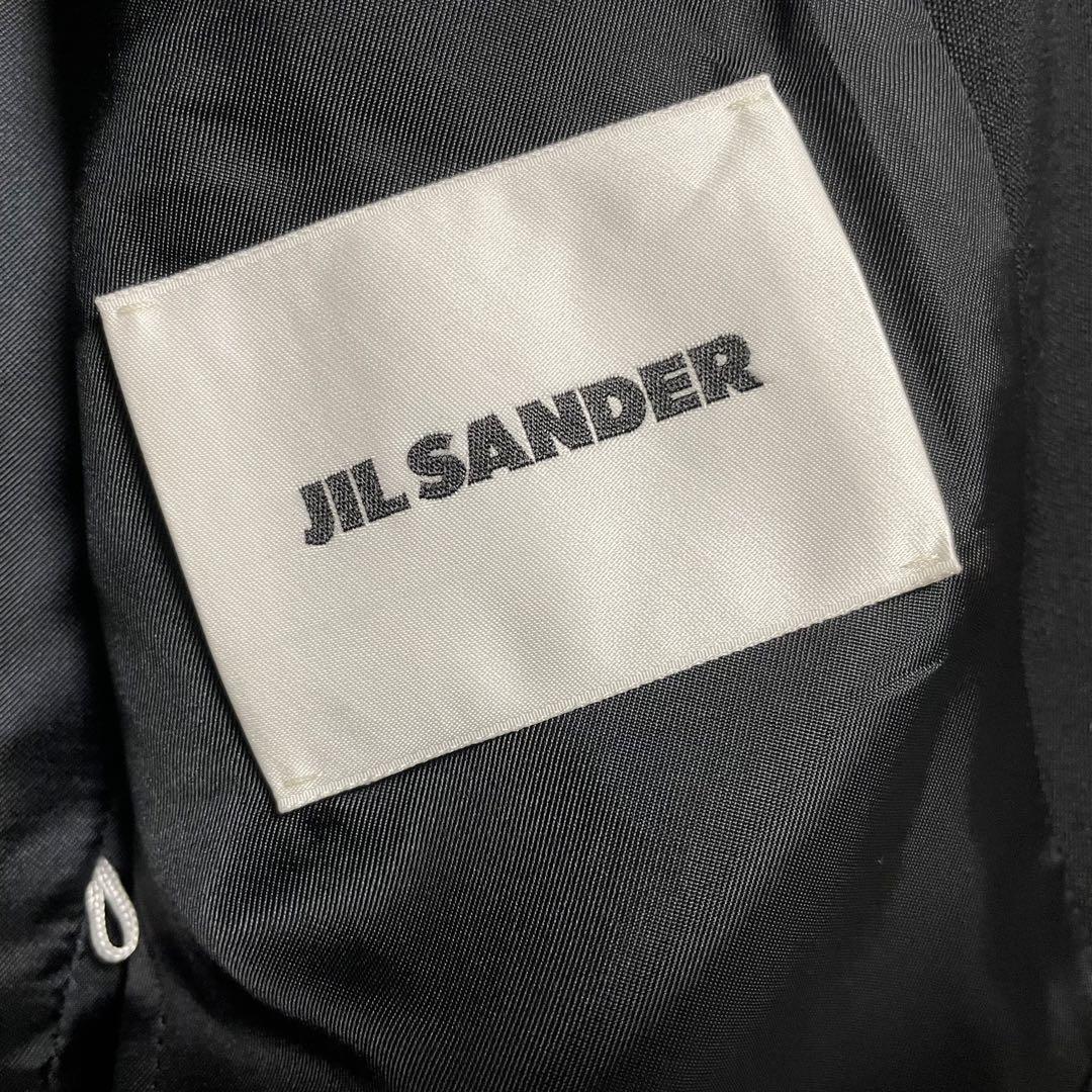 JIL SANDER ジルサンダー　ウール 1B ノーカラージャケット ブラック