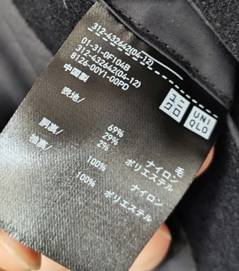 ユニクロ　+J　ジルサンダー監修　チェスターコート　ウールブレンドLサイズ　黒
