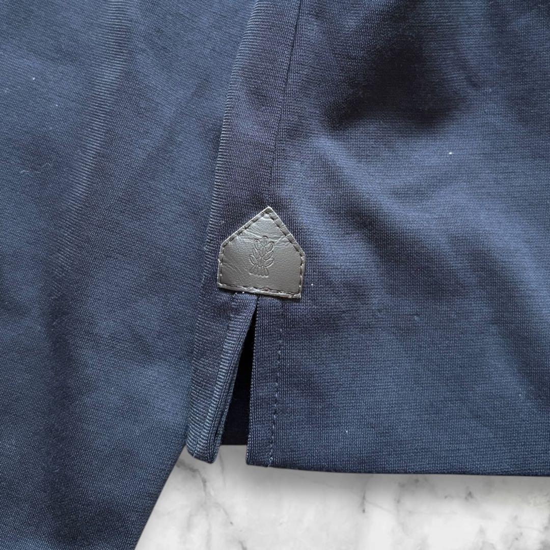 美品【MORABITO】ノーカラージャケット ネイビー 前後2way 上着 M