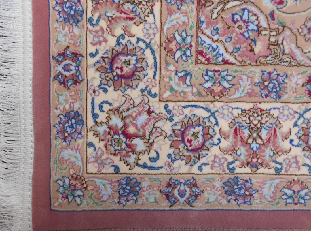 最後の一枚！高密度！輝く 本場イラン産 絨毯！約150×225cm‐200831