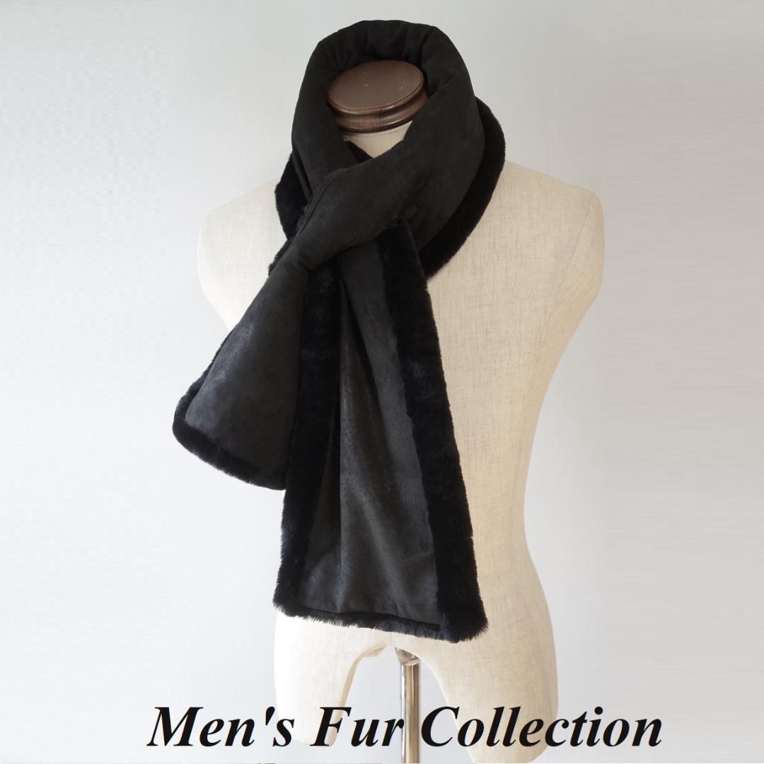 男を格上げする☆ラムムートン×ピッグスキンリバーシブル毛皮ファーマフラー2Way 男を格上げする☆ラムムートン×ピッグスキンリバーシブル毛皮ファーマフラー2Way