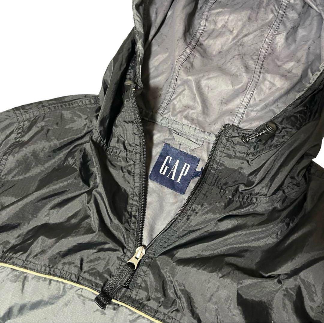 90s 00s OLD GAP 2tone アノラックパーカー　パッカブル
