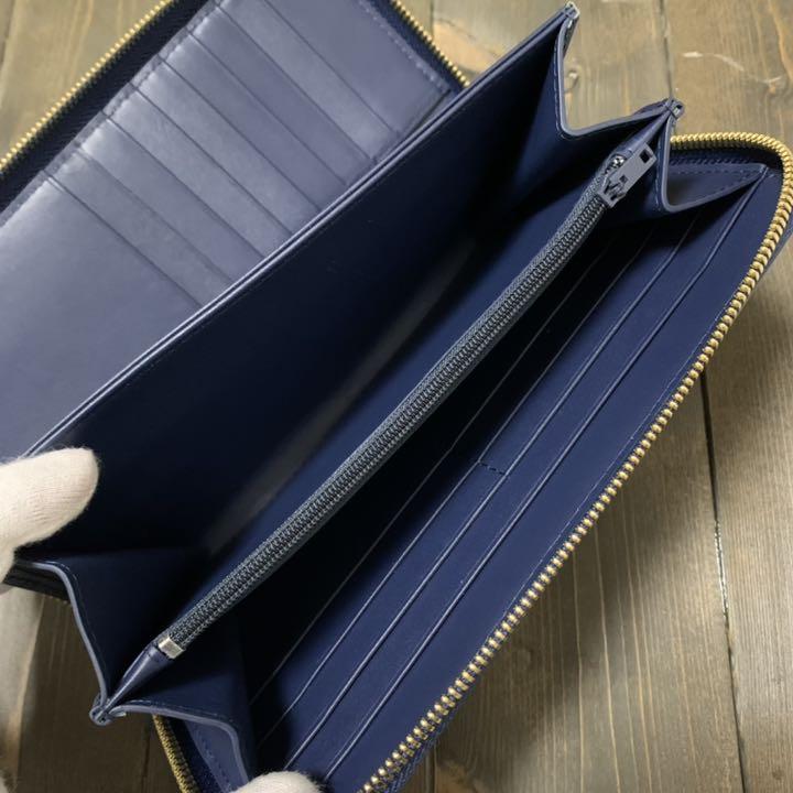 好評超激安 ギャルソンタイプのフルオープン 高級 クロコダイル 長財布 ネイビー×ゴールド VZelQ-m83224751988 SALE得価