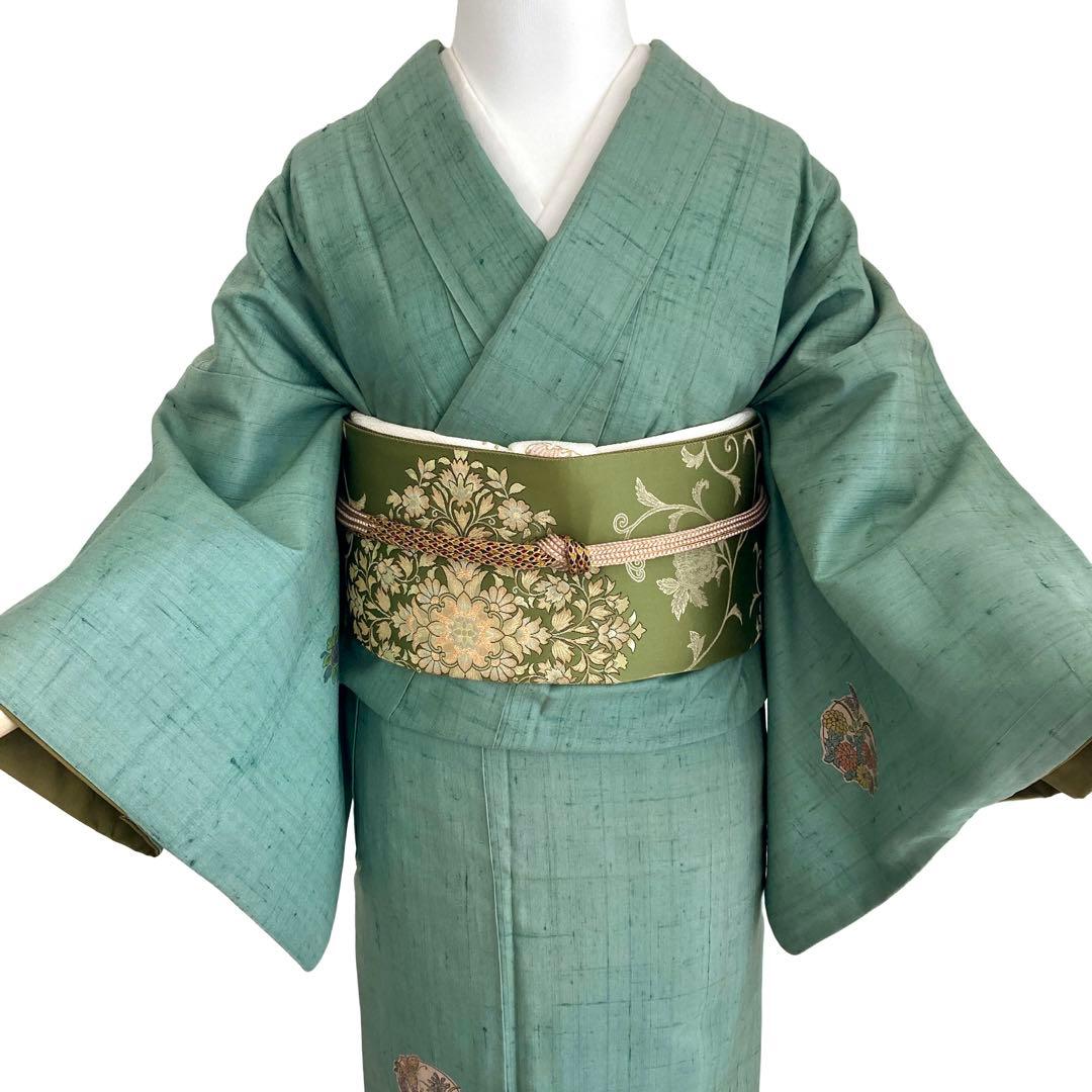 殿堂 ☆専用です☆ 利休色 花唐草模様 袋帯 着物 - www.conewago.com