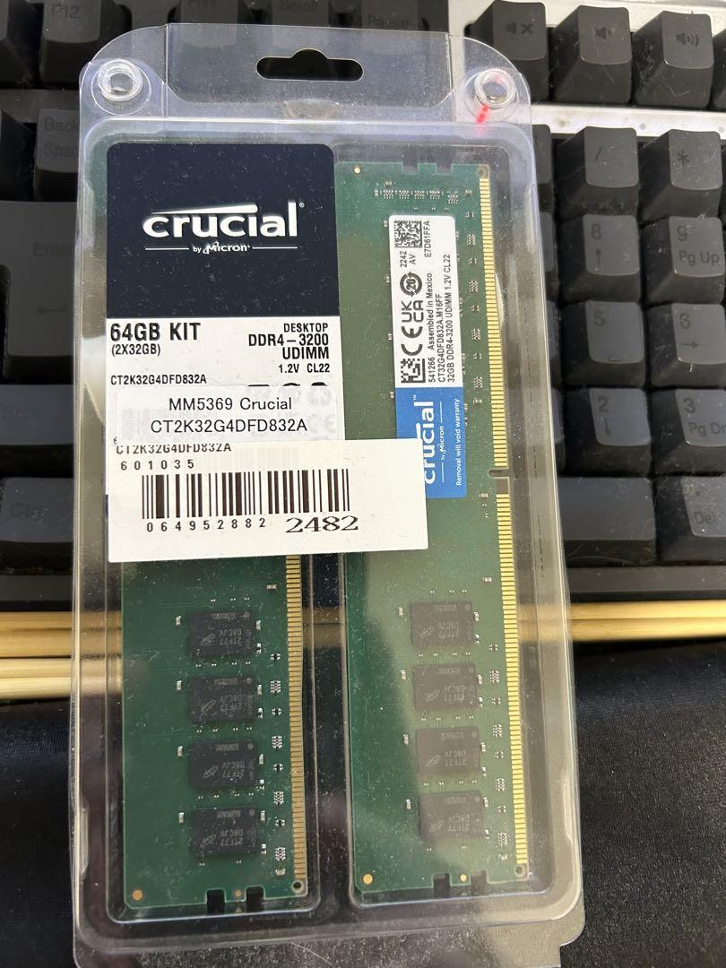 Crucial 64gb kit 32gbx2 ddr4 3200 