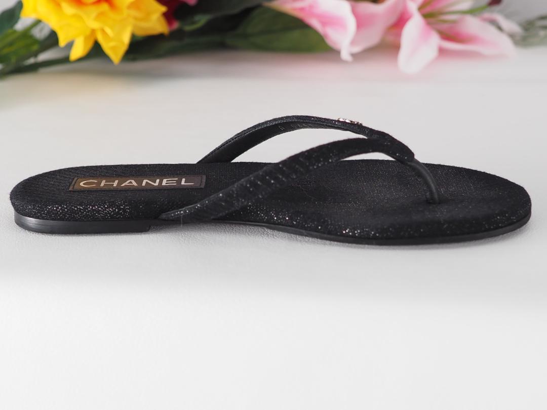 【セール】2024年製 美品 シャネル CHANEL サンダル ビーチ シルク