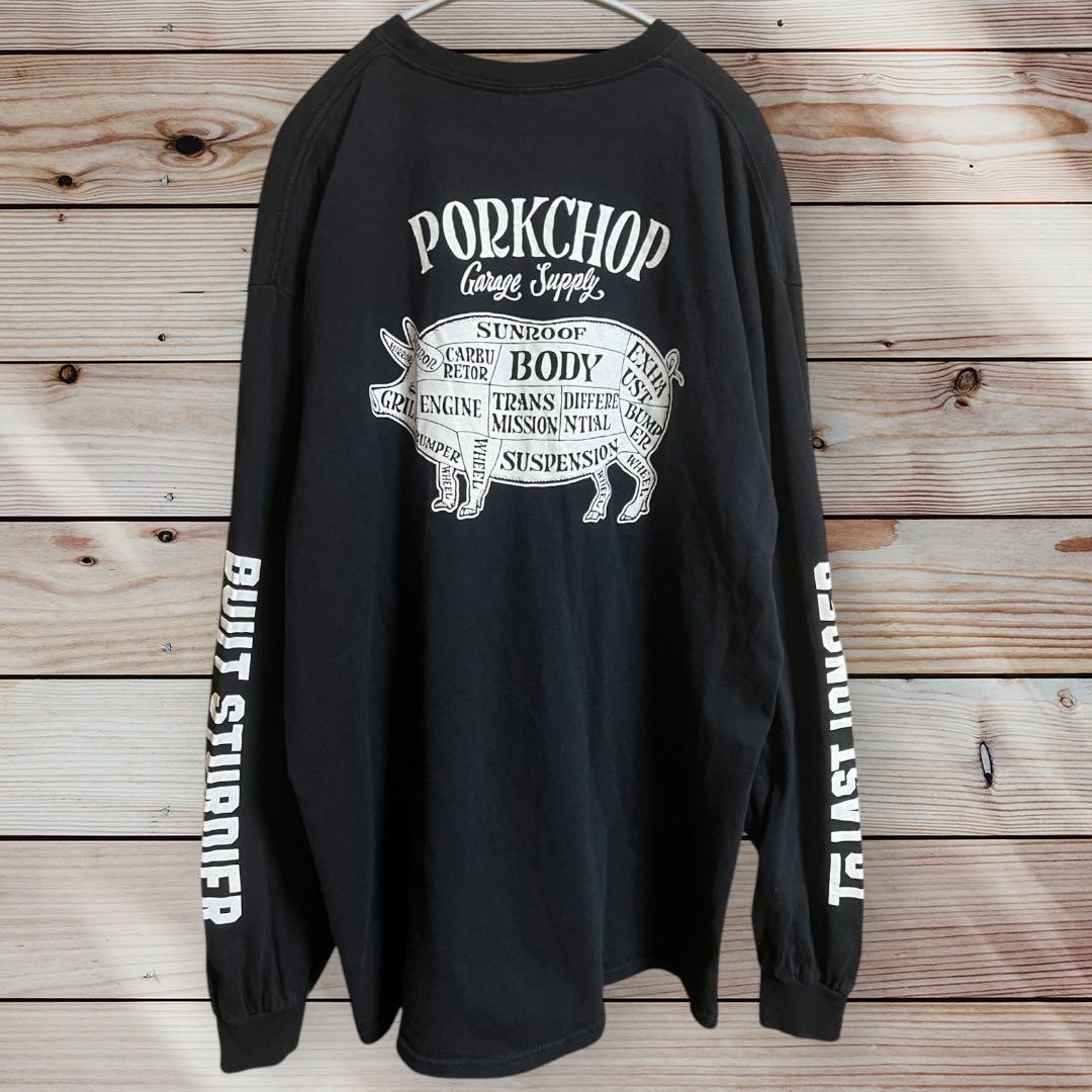 PORKCHOP Garage Supply 長袖カットソー 黒
