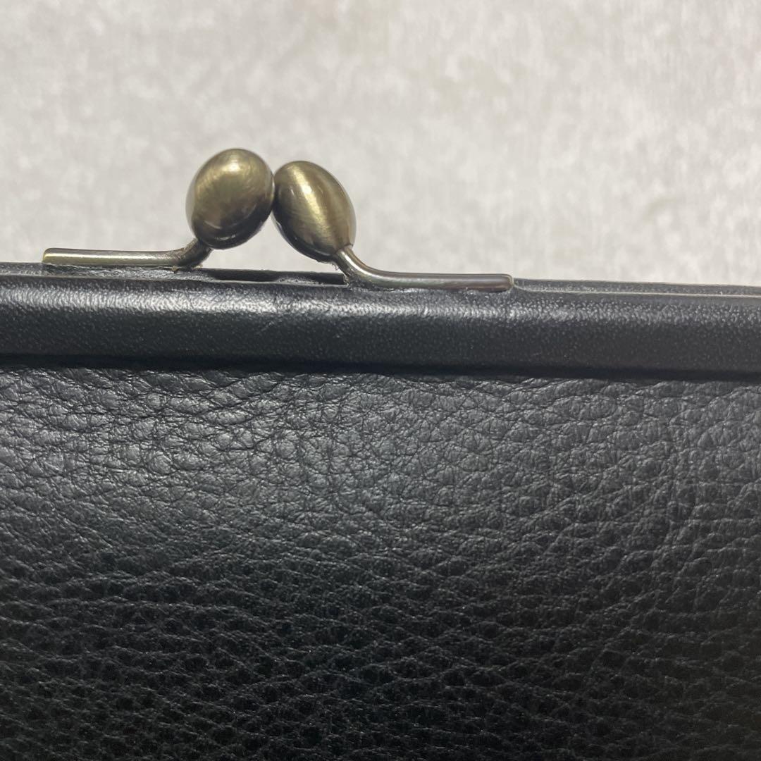 genten ブラック レザー 長財布
