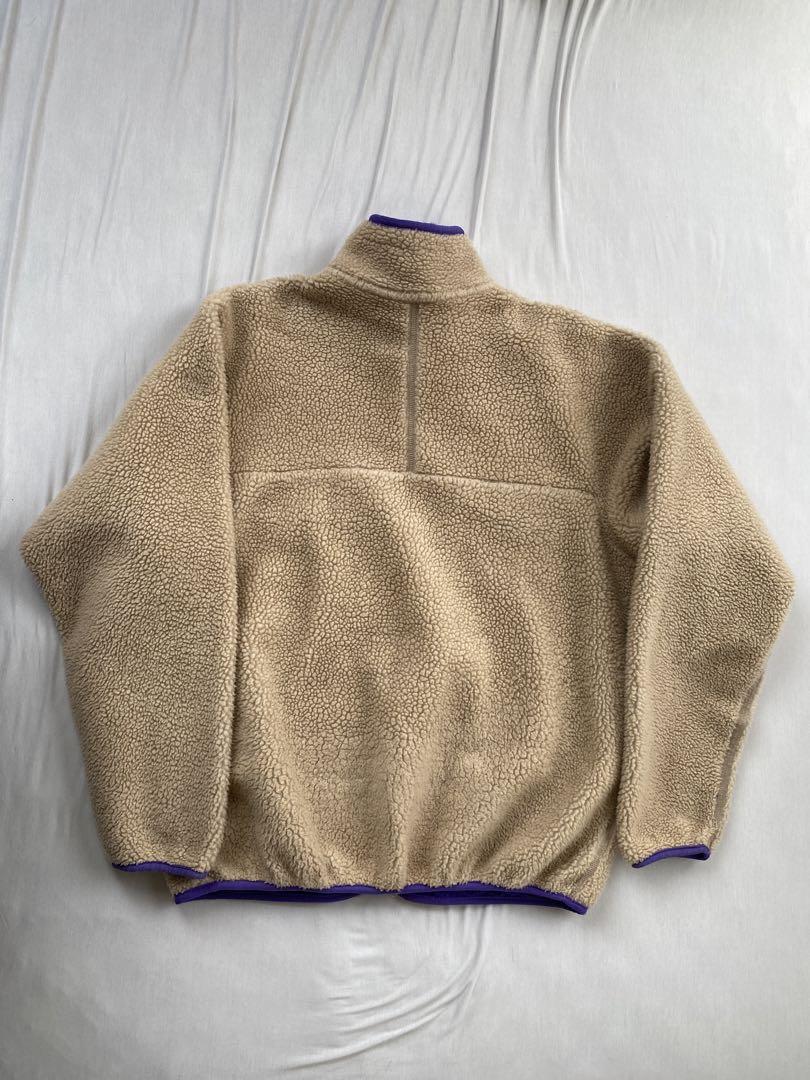 90s patagonia ベビーレトロカーディガン ナチュラル パープル