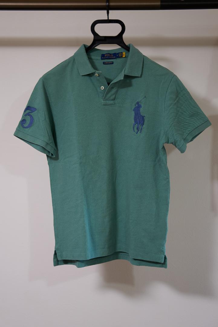 POLO RALPH LAUREN グリーン ポロシャツ M ビッグポニー