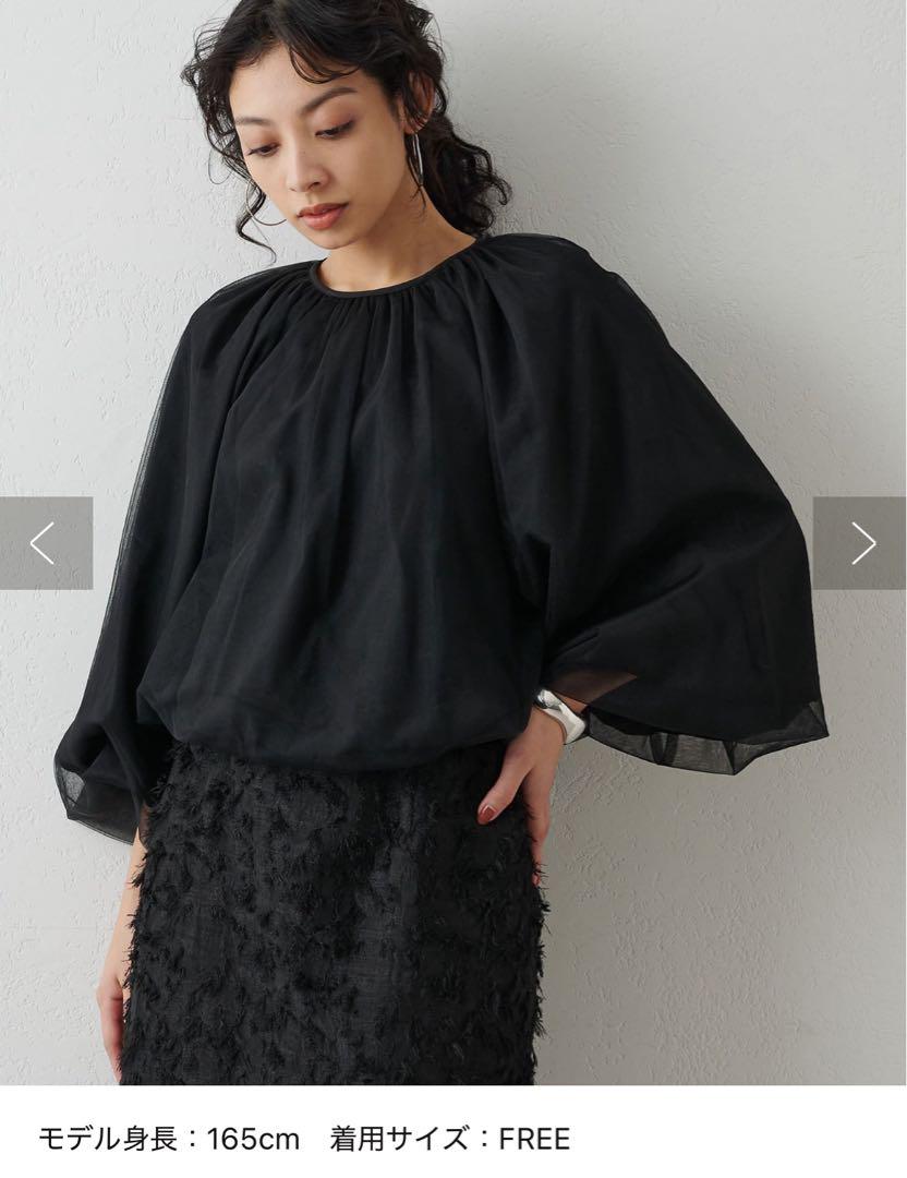 大人気新品 Whim Gazette THE PAUSE チュールギャザーブラウス トップス