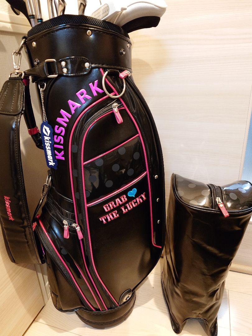 レディースゴルフクラブセット ダンロップハイブリッド Kissmarkバック付