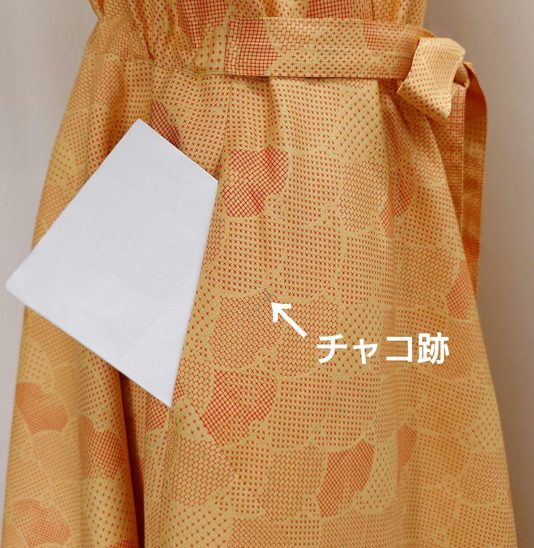 着物リメイク 後ヨークのフレアワンピース