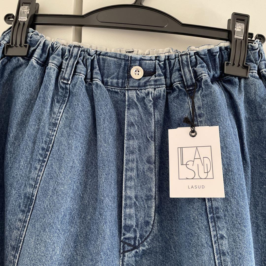 ラシュッド LASUD デニムガウチョパンツ ラシュッド LASUD デニムガウチョパンツ