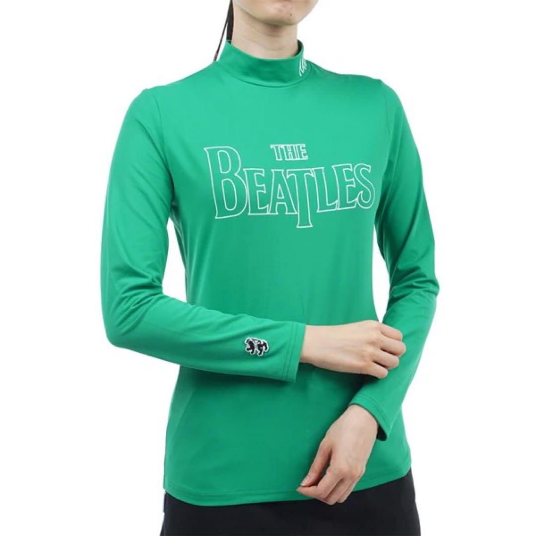 アドミラルゴルフ　ビートルズ　モックネックシャツ　M　グリーン　ハイネック　美品