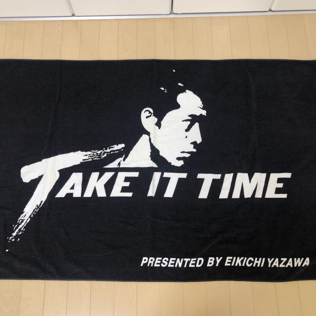 お店で人気の商品 矢沢永吉 ビーチタオル TAKE IT TIME 復刻 レア お店で人気の商品 矢沢永吉 ビーチタオル TAKE IT TIME 復刻 レア