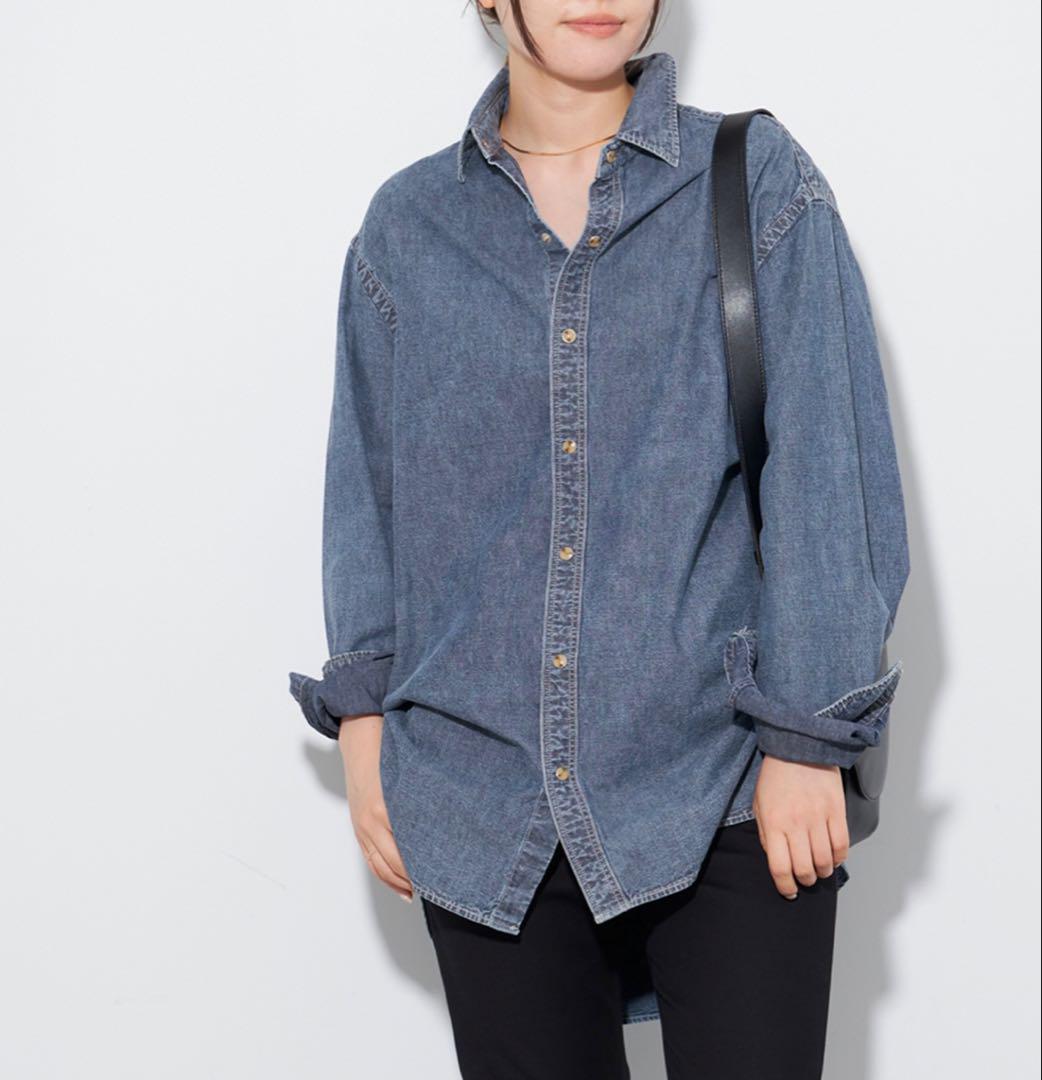 美品　プラージュ　plage 2023AW　chambrayデニムシャツトップス