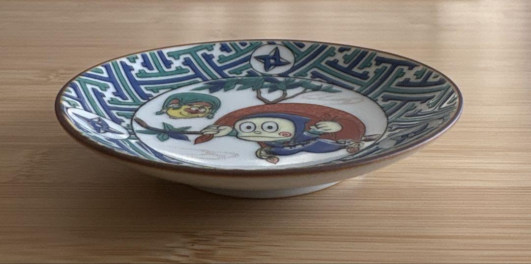 藤子不二雄A展 限定販売 九谷焼 豆皿 完売品 忍者ハットリくん 藤子不二雄A展 笑ゥせぇるすまん 忍者ハットリくん 九谷焼 豆皿