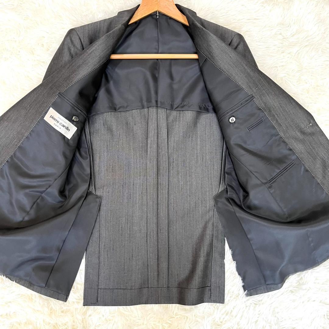 美品 希少 ピエールカルダン スーツセットアップ 3ピース グレー A4