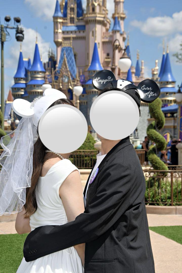 【Disney】US Disney ウェディング 結婚式 イヤーハットセット Disney】US Disney ウェディング 結婚式 イヤーハットセット