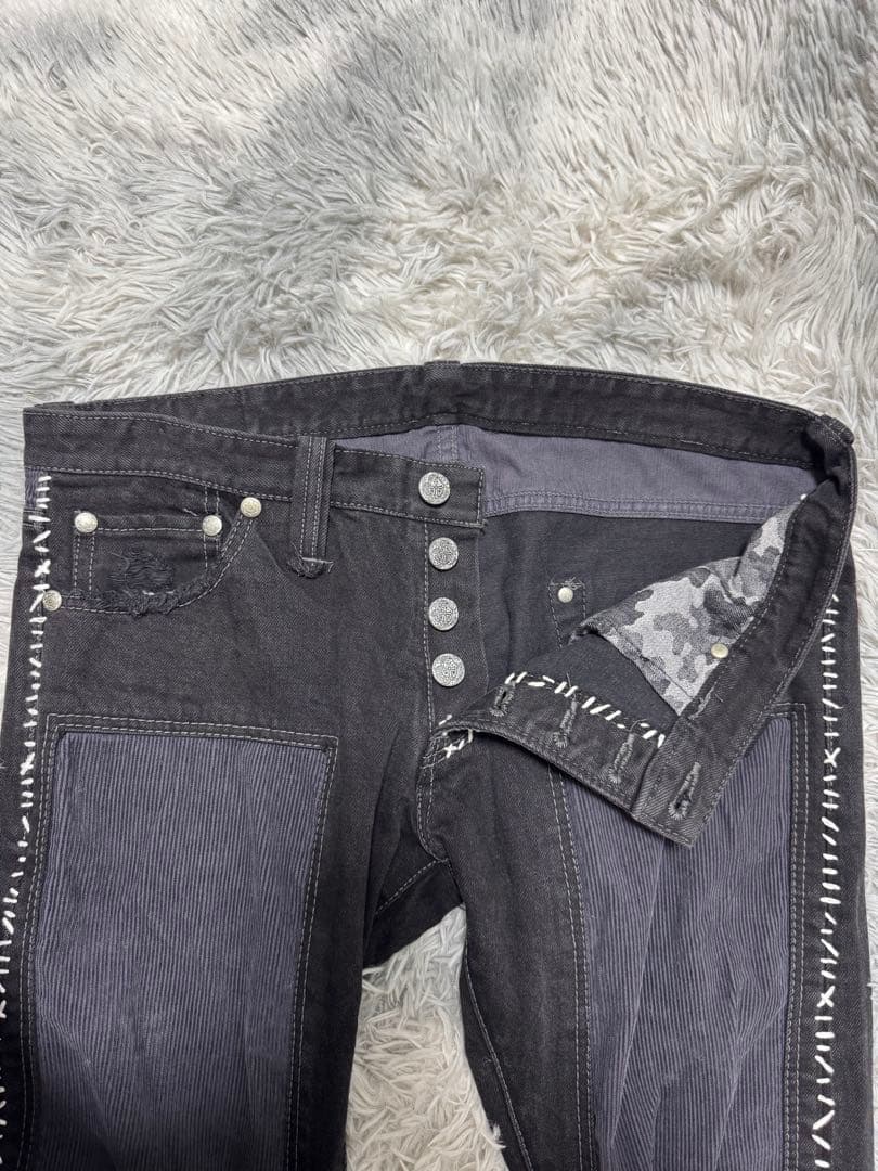 CREATURE FROM THE LIVING デニムパンツ コーデュロイ L CREATURE FROM THE LIVING デニムパンツ コーデュロイ L