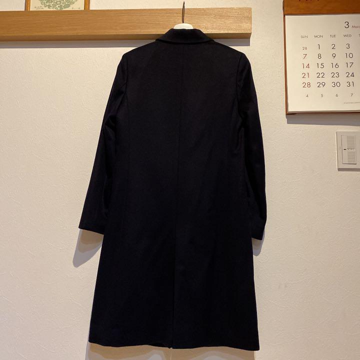 UNIQLO ネイビー試着のみ 5oNJh-m83255680467 カシミア混チェスターコートS 爆買い国産