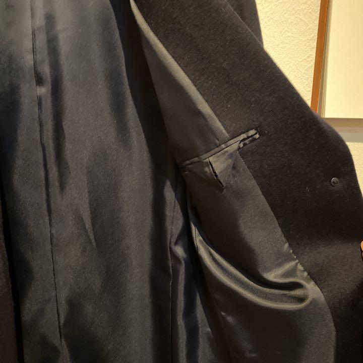 UNIQLO ネイビー試着のみ 5oNJh-m83255680467 カシミア混チェスターコートS 爆買い国産