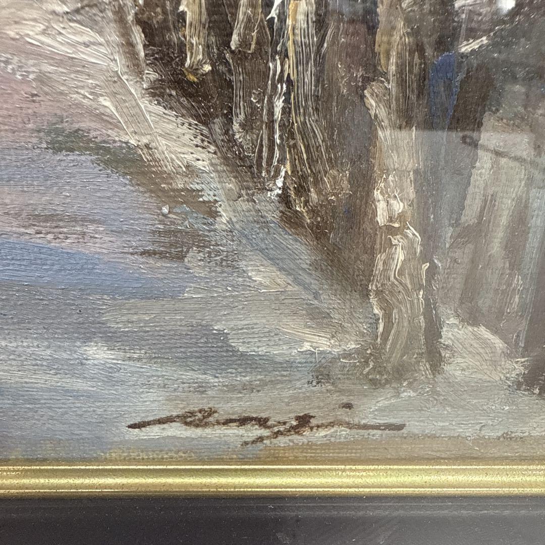 風景画 油彩画 フレーム付き 風景画 油彩 木製フレーム付き - メルカリ