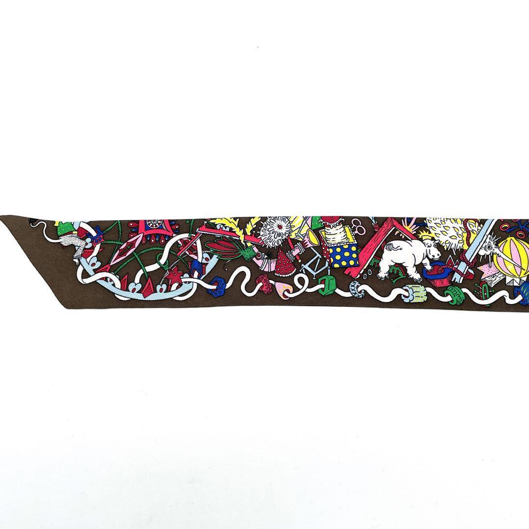 ✨️美品✨️ エルメス ツイリー ラ フォル パラード ブラウン twilly